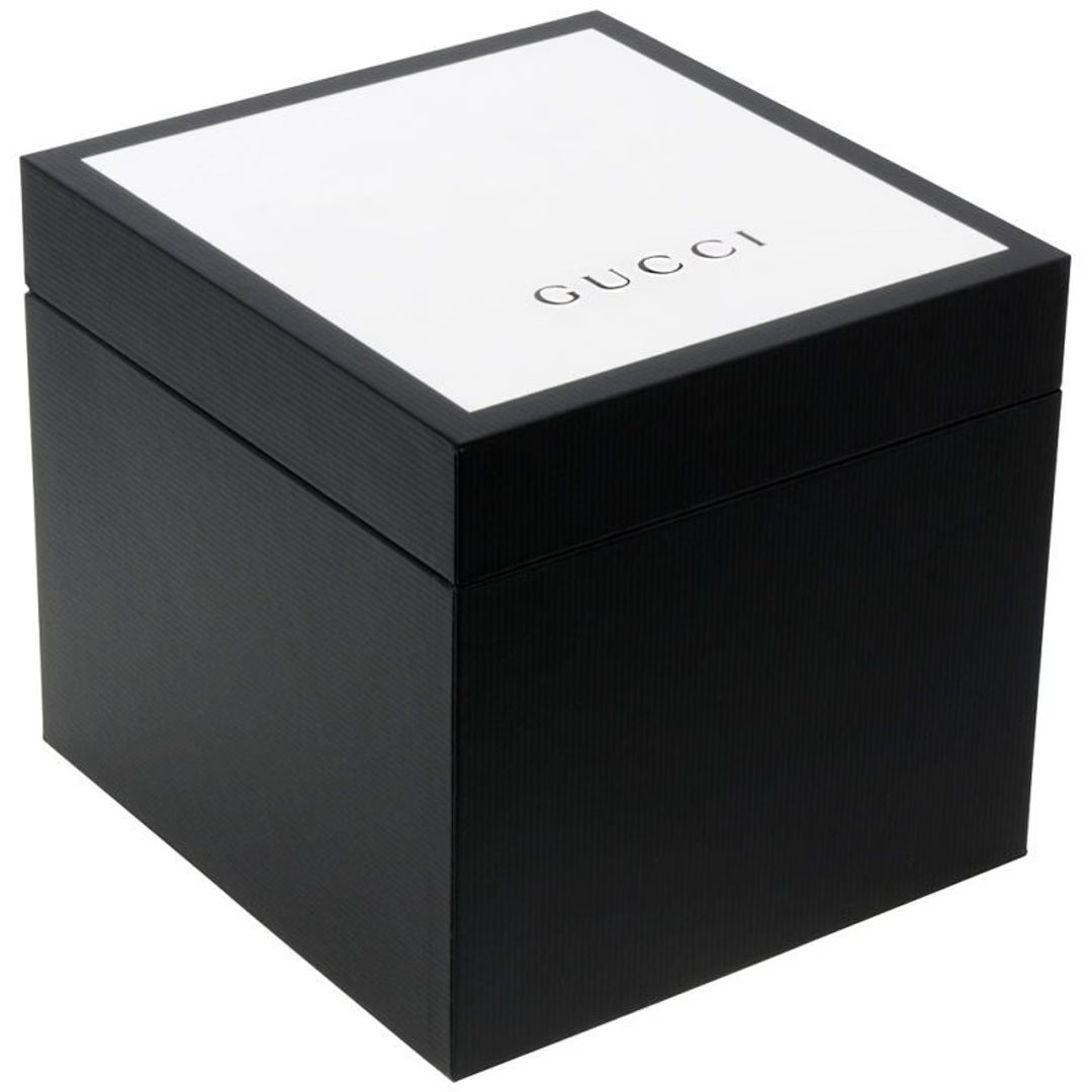 Gucci G Timeless Quartz – Schwarzes Zifferblatt – Schwarzes Lederarmband – Uhr für Damen – YA1264031A, Damenuhr