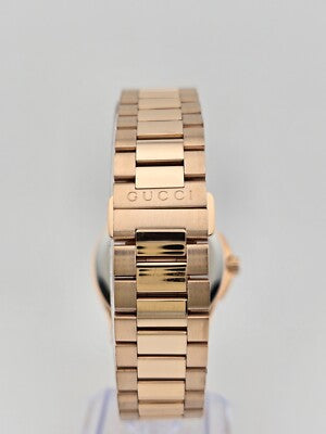 Gucci G Timeless Unisex-Uhr mit rosegoldenem Zifferblatt und rosegoldenem Stahlarmband – YA126482