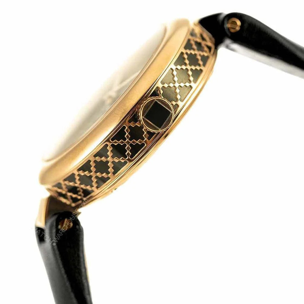 Gucci Diamantissima Quarzuhr mit schwarzem Zifferblatt und schwarzem Lederarmband für Damen – YA141401m Damenuhr
