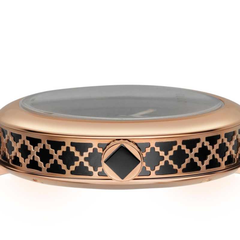 Gucci Diamantissima Quarzuhr mit schwarzem Zifferblatt und schwarzem Lederarmband für Damen – YA141401m Damenuhr