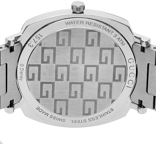 Gucci Grip x Disney Quarzuhr, silbernes Zifferblatt, silbernes Edelstahlarmband, Unisex - YA157419