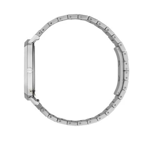 Gucci Grip x Disney Quarzuhr, silbernes Zifferblatt, silbernes Edelstahlarmband, Unisex - YA157419