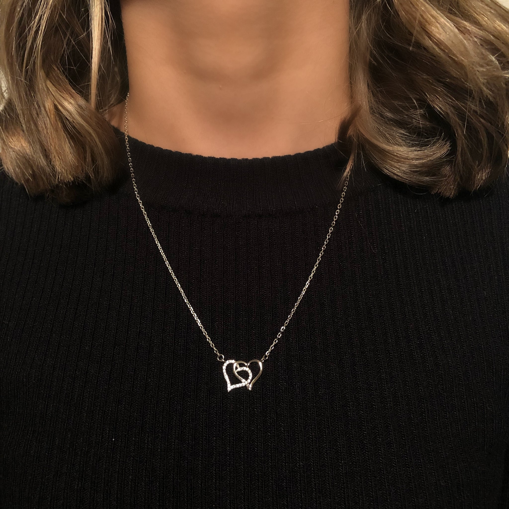 Double Heart Silver - Halskette, Kette Celine Nöex