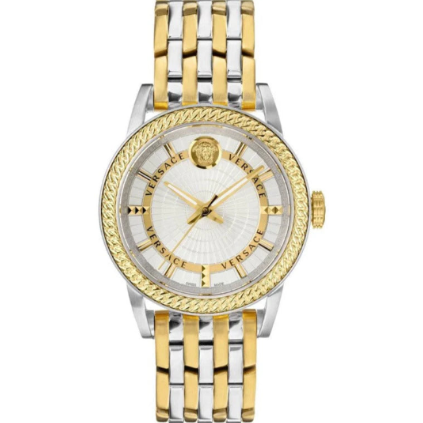 Versace Herren Armbanduhr Code 41 mm Zweifarbiges Gehäuse Armband Edelstahl VEPO00620