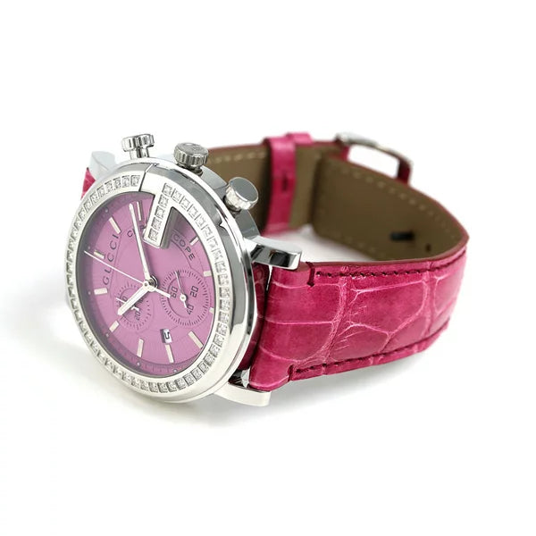 Gucci UNISEX YA101313 aus rosafarbenem Leder - etwas ganz besonderes!, Damenuhr, Herrenuhr