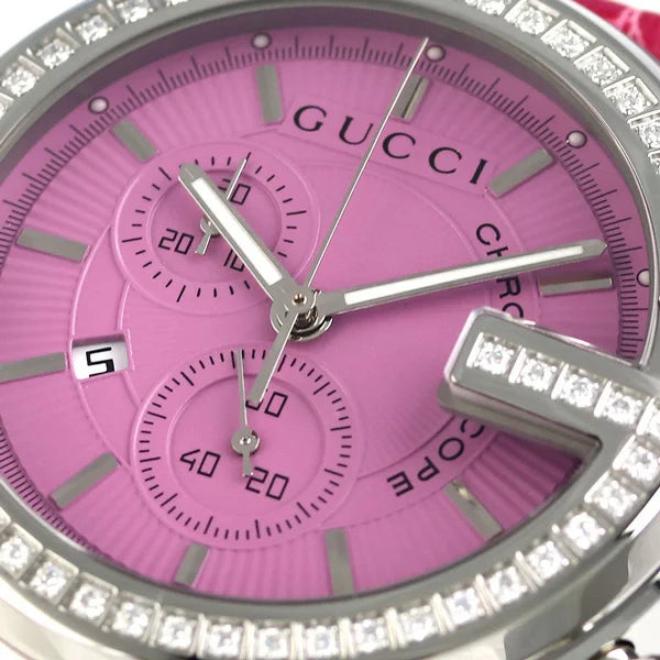 Gucci UNISEX YA101313 aus rosafarbenem Leder - etwas ganz besonderes!, Damenuhr, Herrenuhr