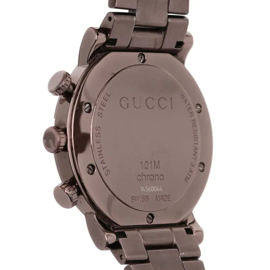 Gucci Herrenuhr mit Chronograph aus Bronzestahl, YA101341, G Chrono