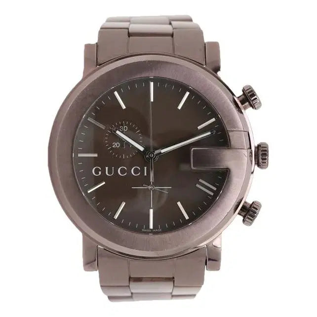Gucci Herrenuhr mit Chronograph aus Bronzestahl, YA101341, G Chrono