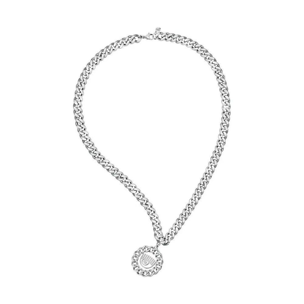 Gray Stainless Steel Necklace, Halskette