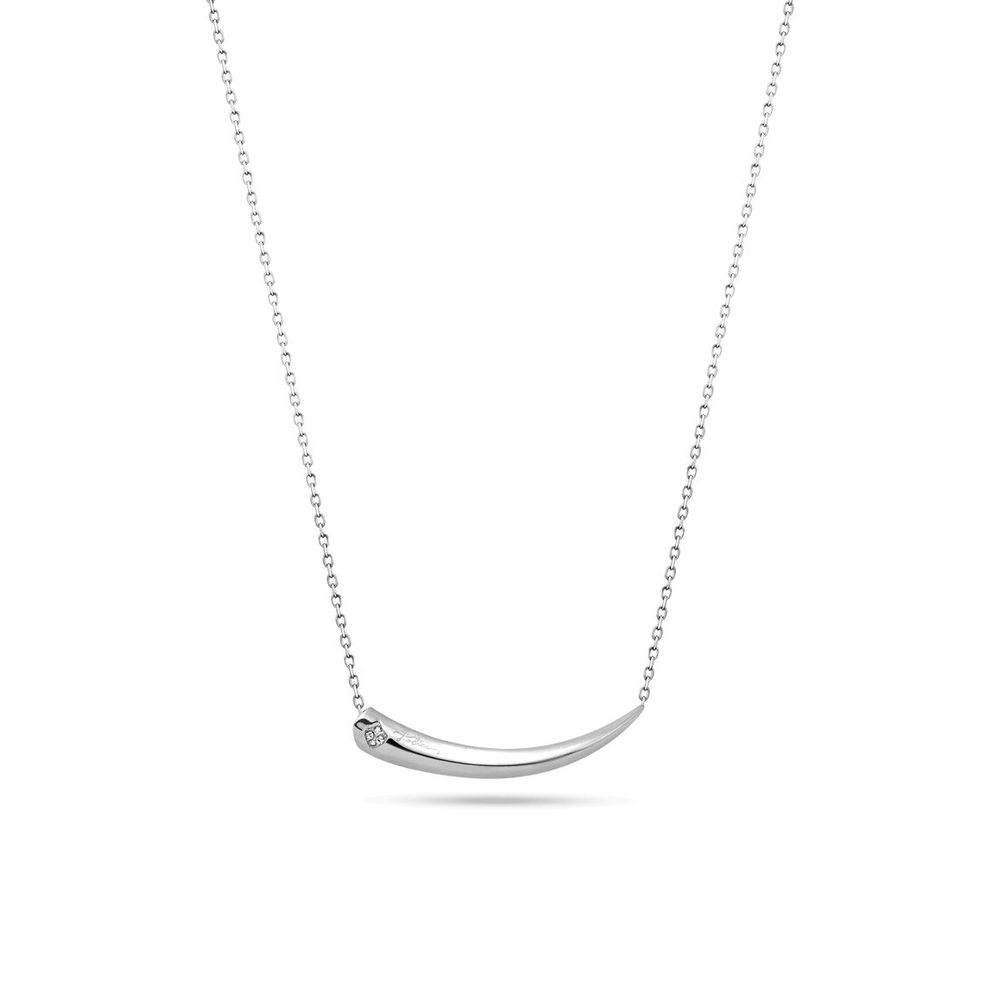 Gray Stainless Steel Necklace, Police Kette