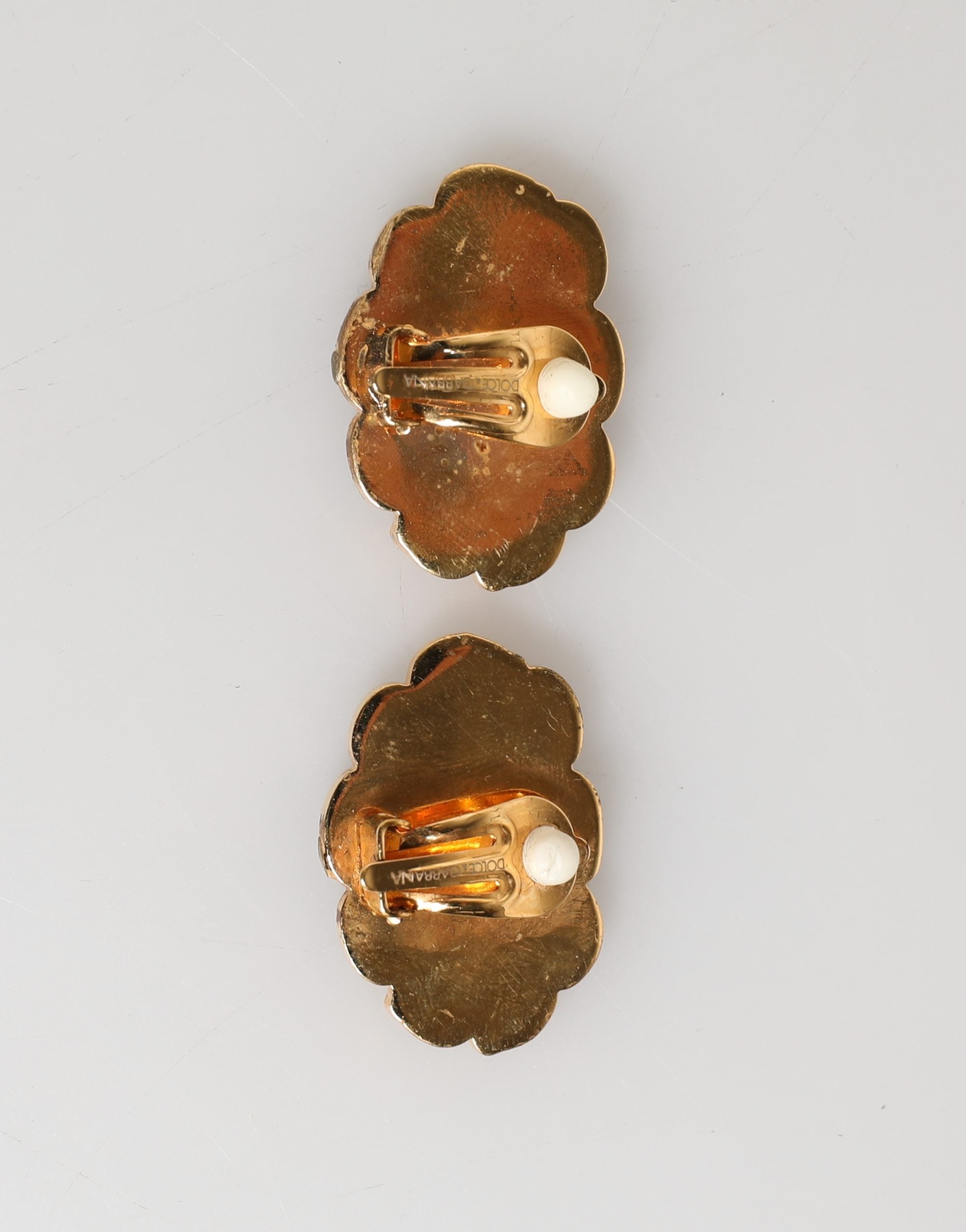 Gold Brass BOOM Cartoon Crystal Clip-On Women, Dolce & Gabbana
