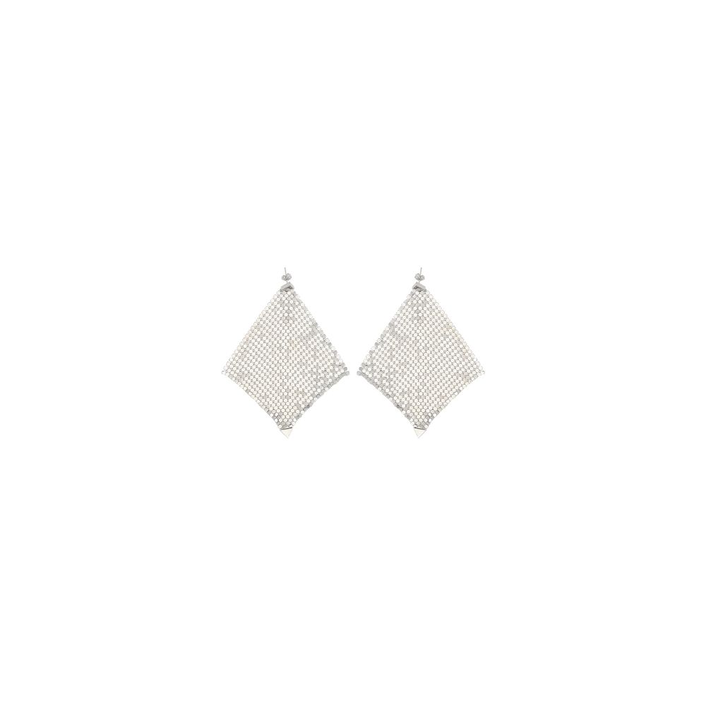 Silver Brass Earrings, Rabanne