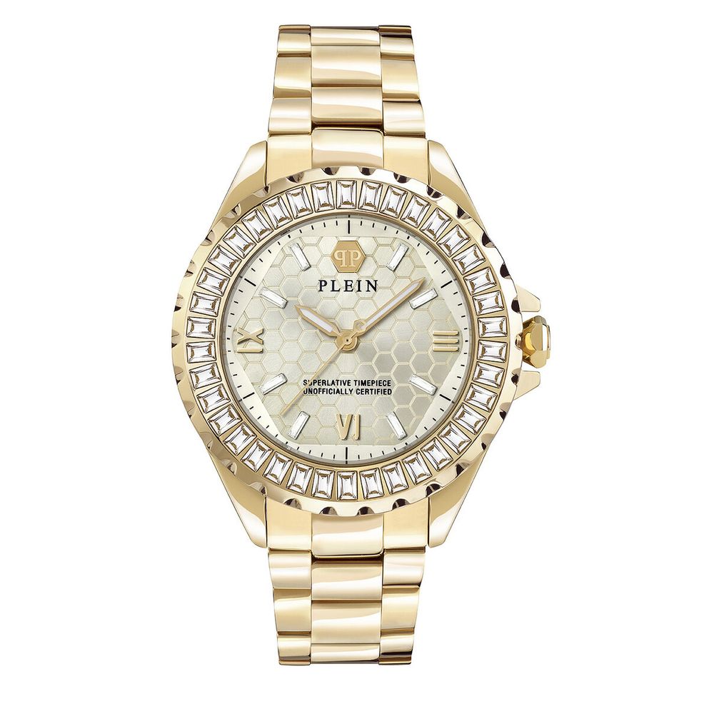 Gold Stainless Steel Dress Watch, Philipp Plein Damenuhr