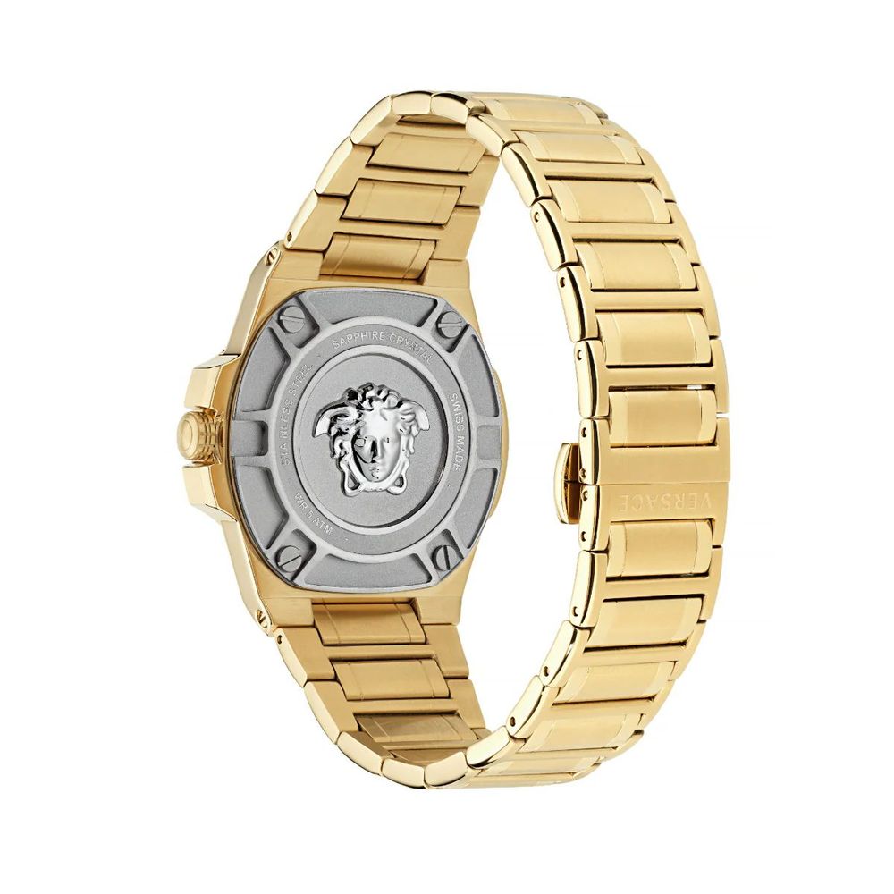 Gold Stainless Steel Dress Watch, Versace Damenuhr