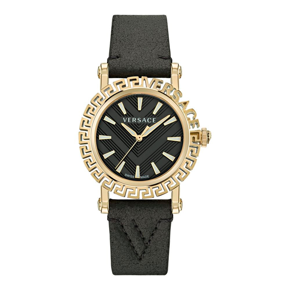Black Fur Dress Watch, Versace