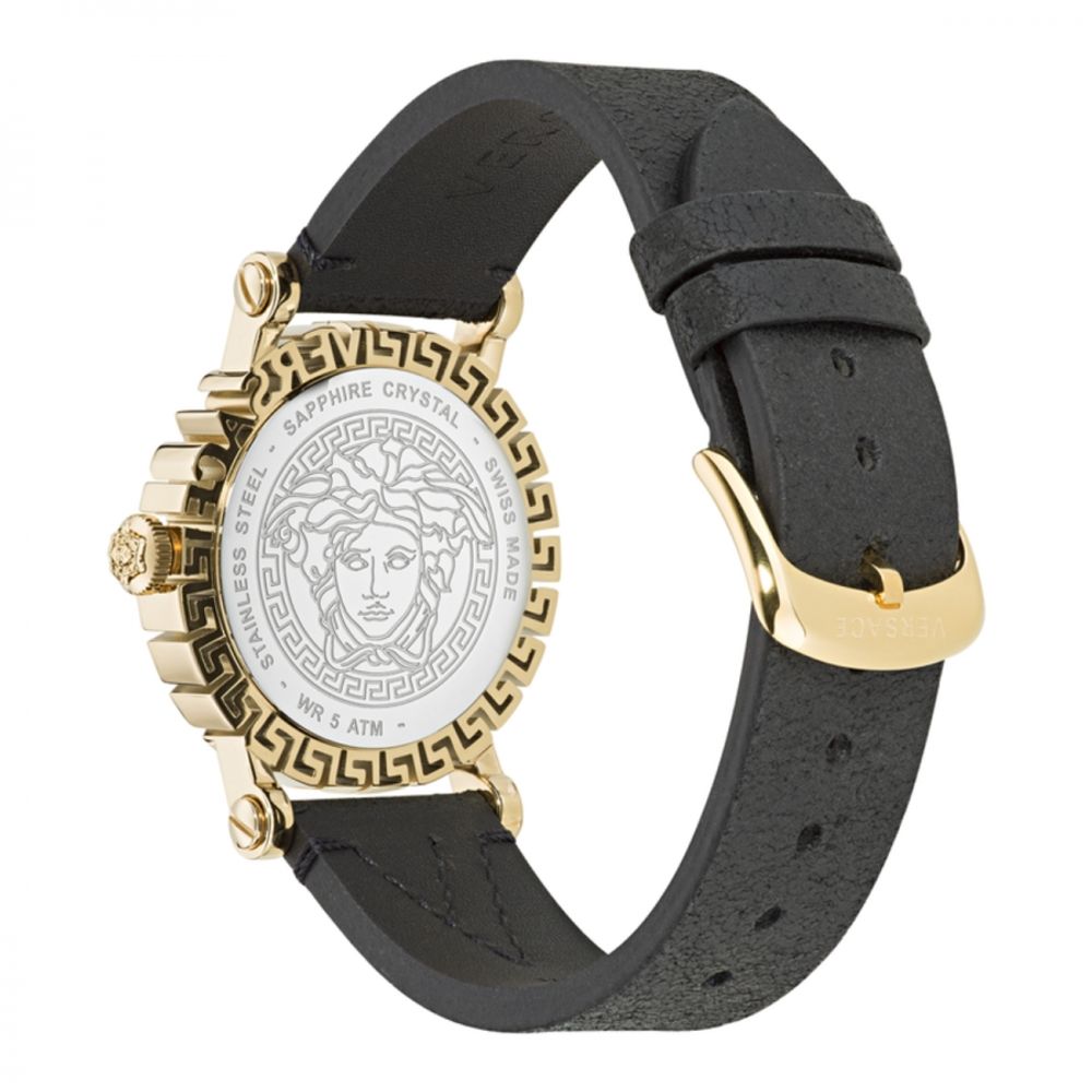 Black Fur Dress Watch, Versace