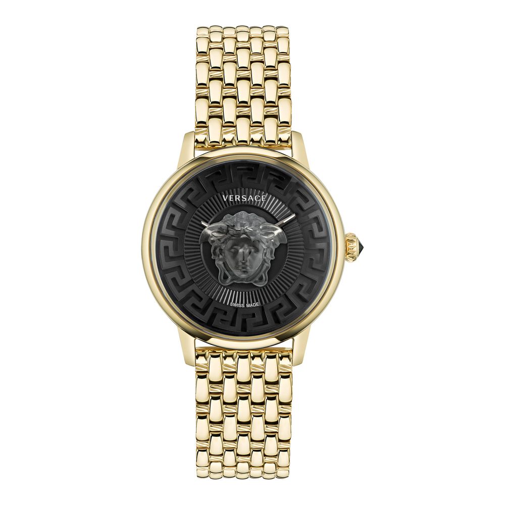 Gold Stainless Steel Dress Watch,  Versace