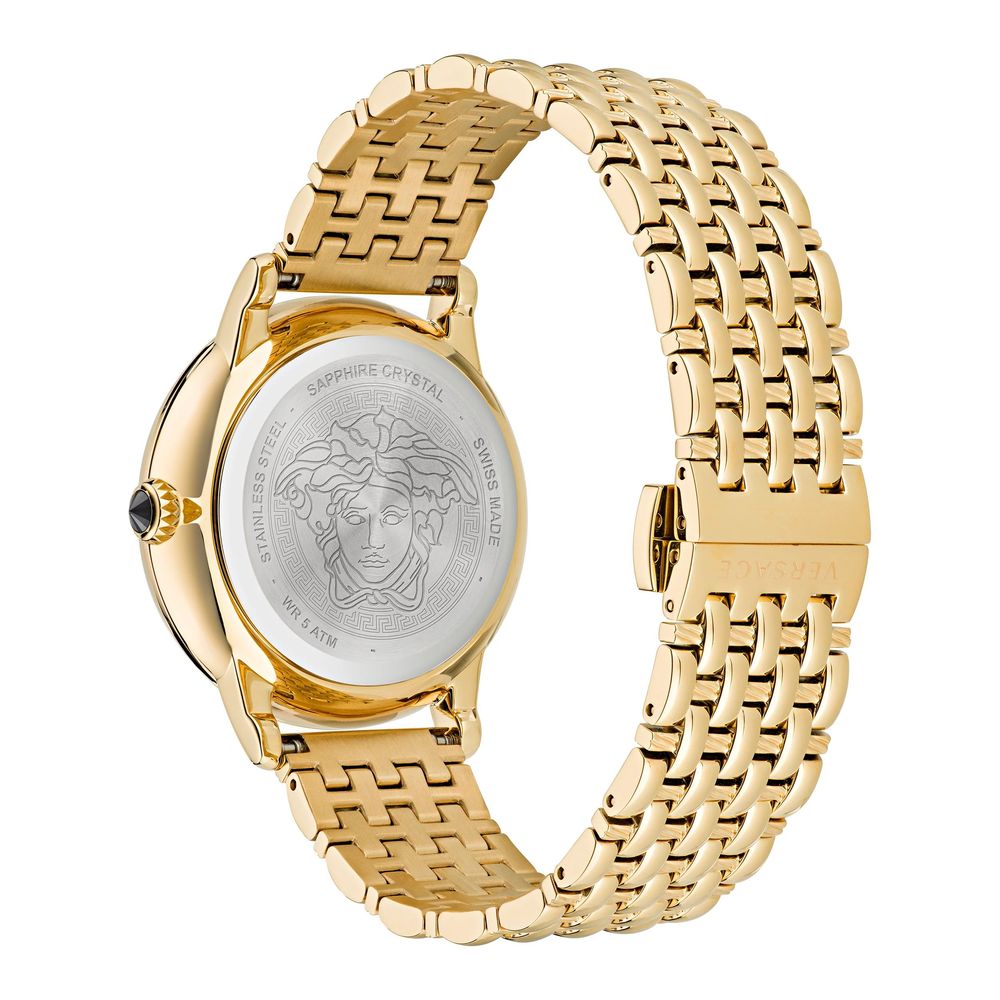 Gold Stainless Steel Dress Watch,  Versace