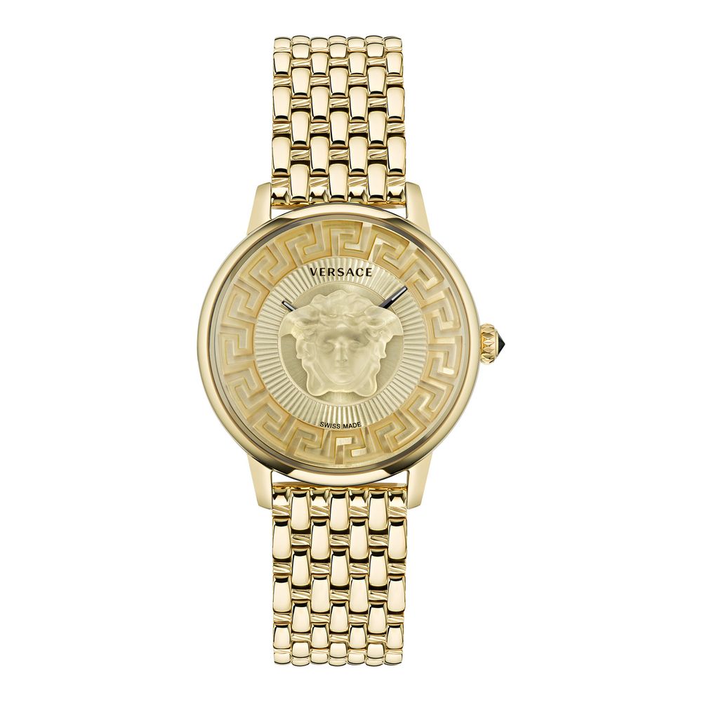 Gold Stainless Steel Dress Watch, Versace