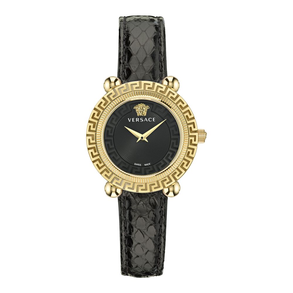 Black Fur Dress Watch, Versace