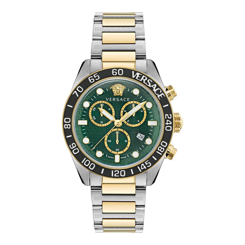 Gray Stainless Steel Dress Watch, Versace