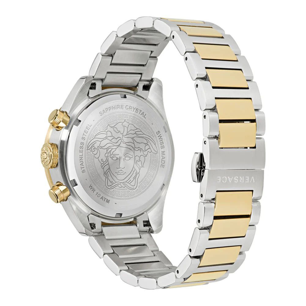 Gray Stainless Steel Dress Watch, Versace
