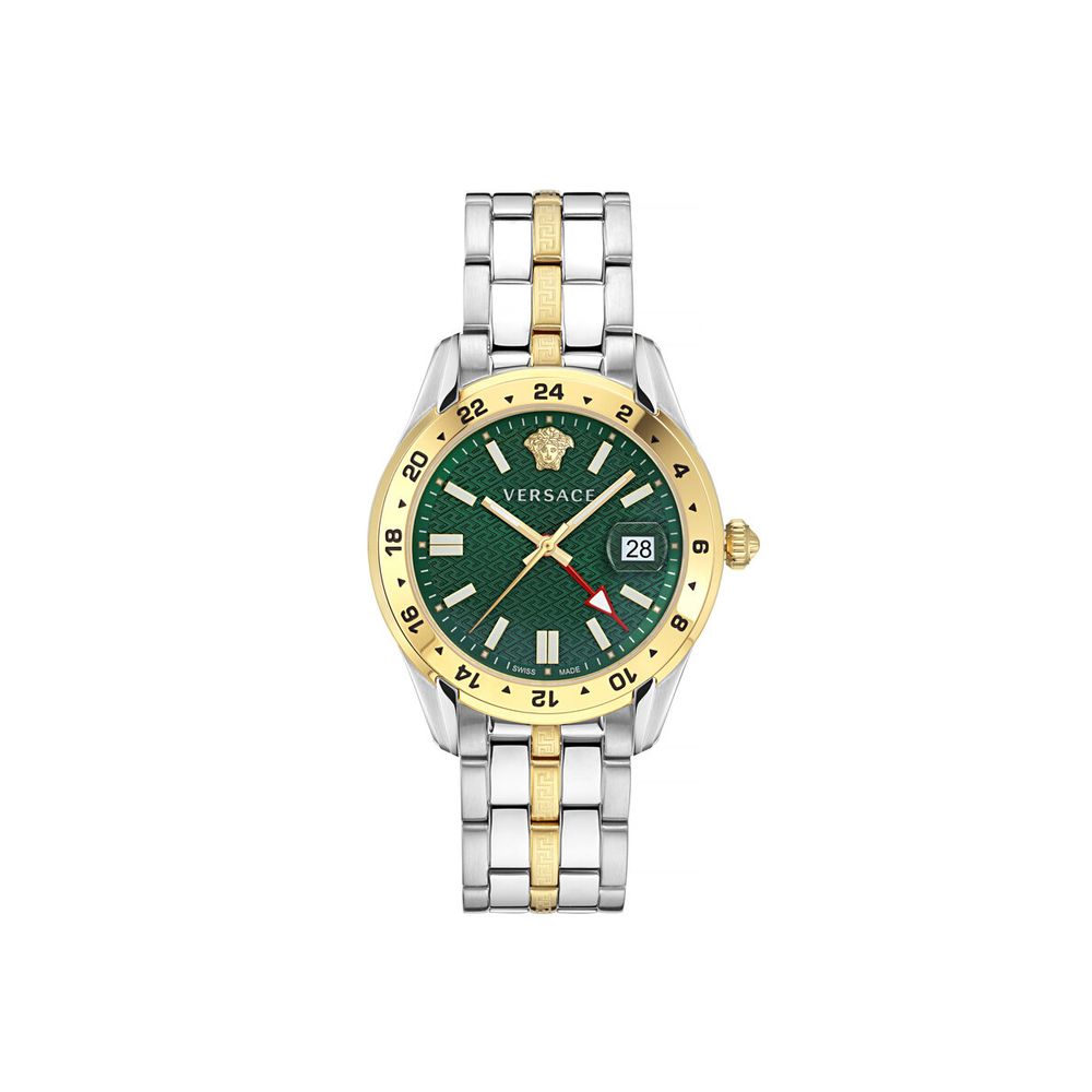 Gray Stainless Steel Dress Watch, Versace