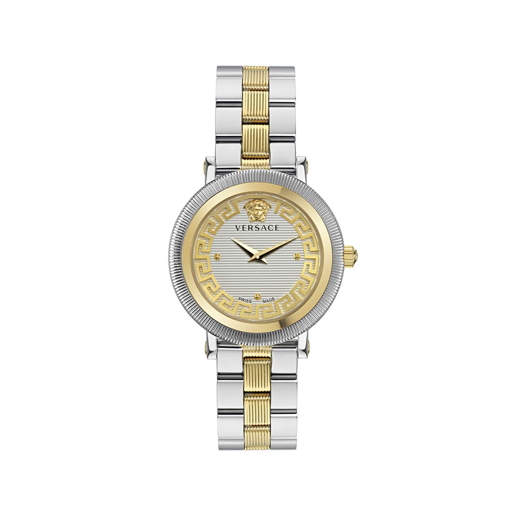 Gray Stainless Steel Dress Watch, Versace Damenuhr