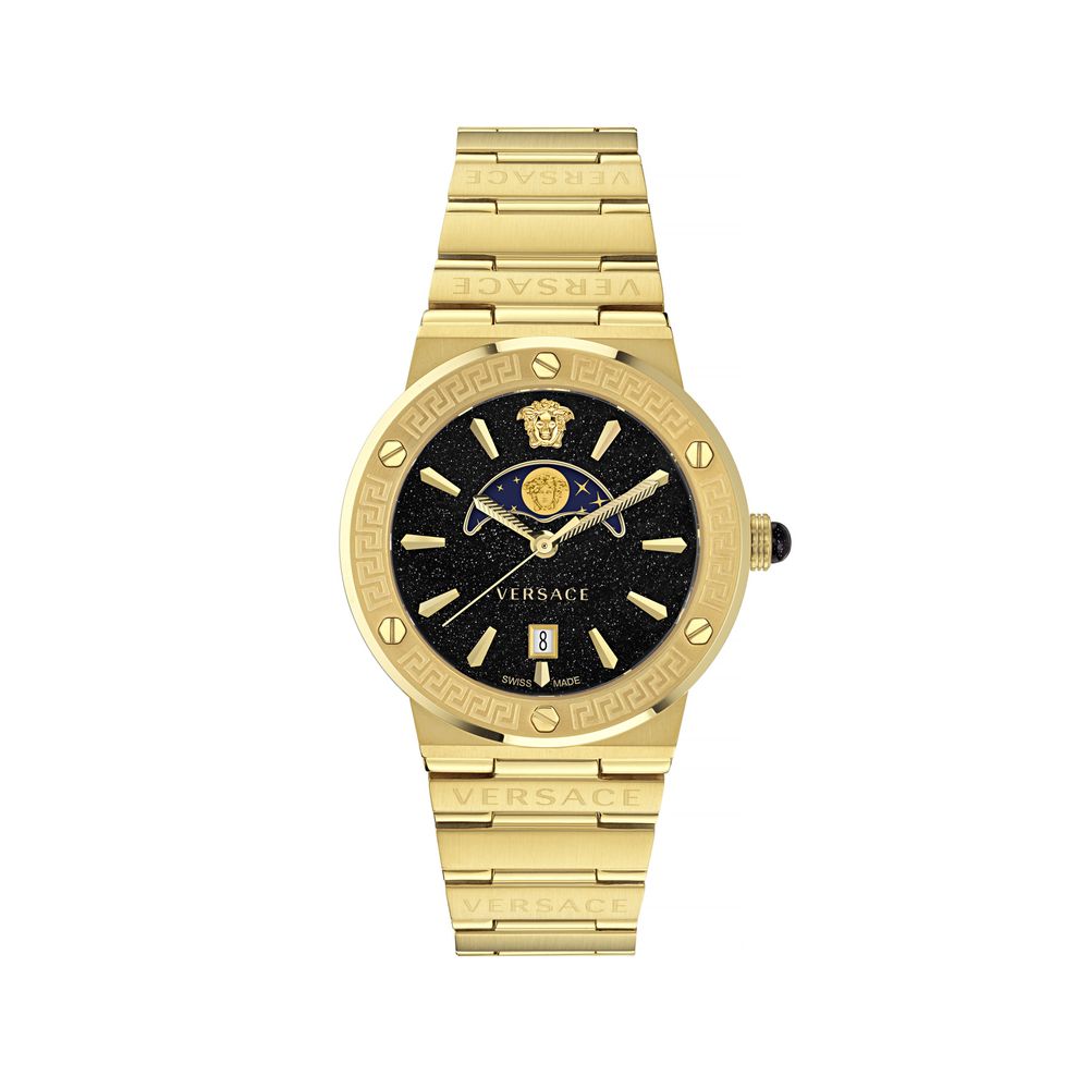 Gold Stainless Steel Dress Watch, Versace