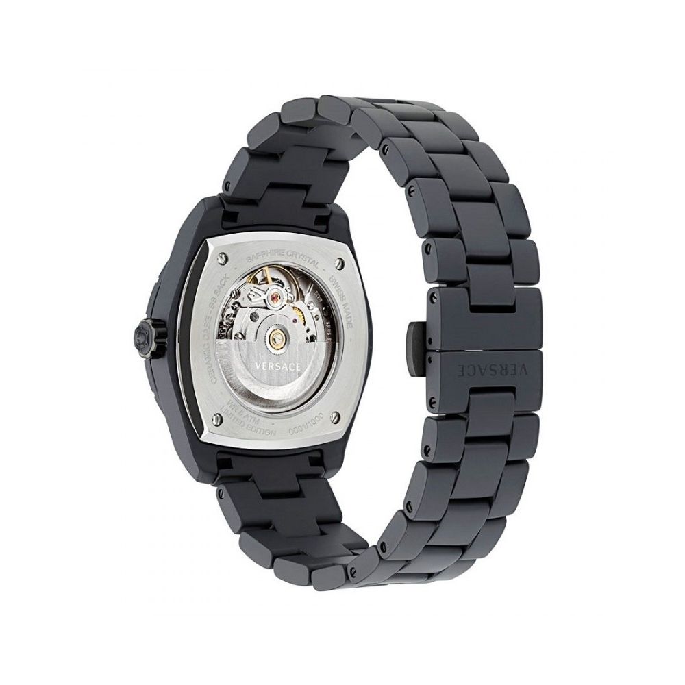 Black Ceramic Dress Watch, Versace Herrenuhr