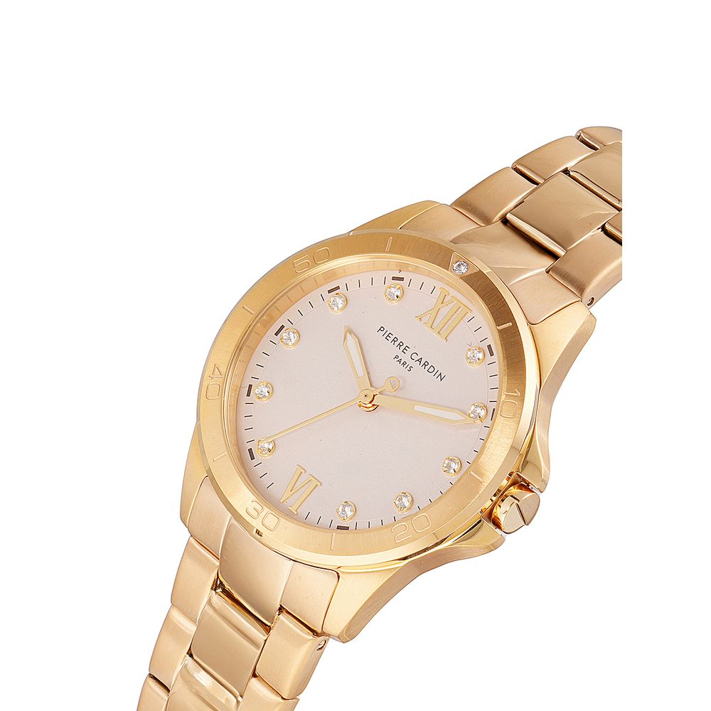 Gold Stainless Steel Dress Watch, Pierre Cardin Damenuhr