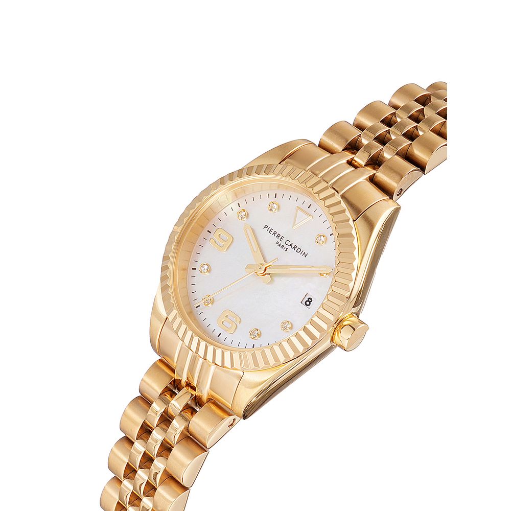 Gold Stainless Steel Bracelet Watch, Pierre Cardin Damenuhr