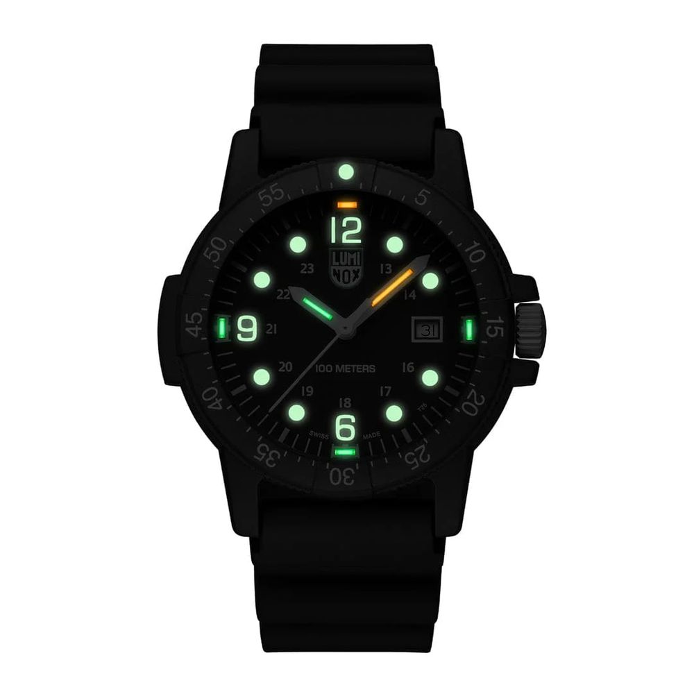 Black Rubber Sport Watch, Luminox Herrenuhr