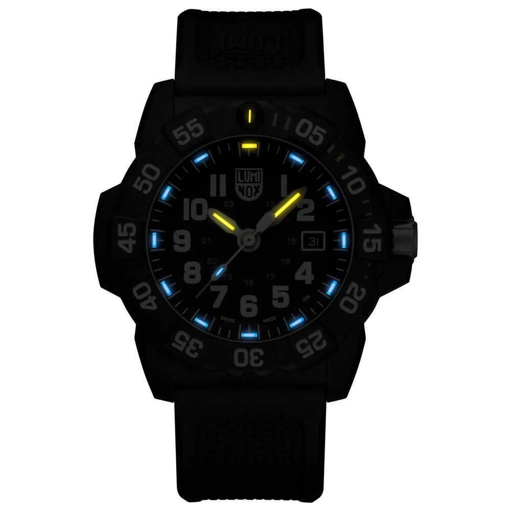 Black Rubber Sport Watch, Luminox Herrenuhr