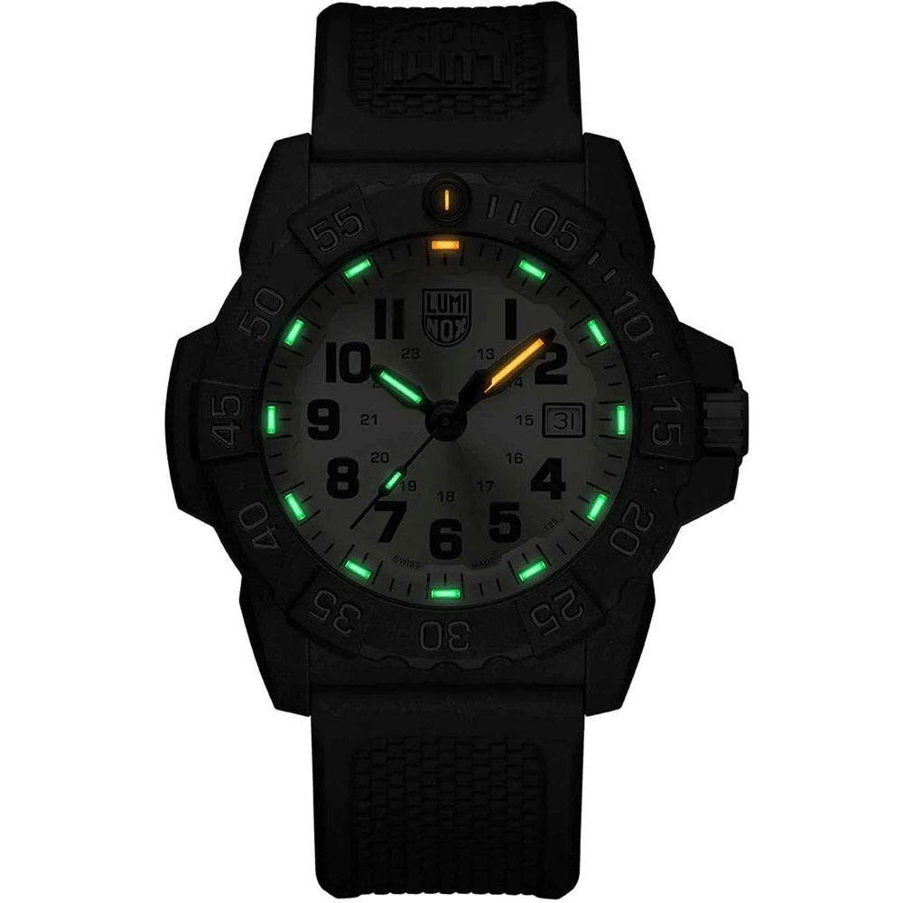 Black Rubber Sport Watch, Luminox Herrenuhr
