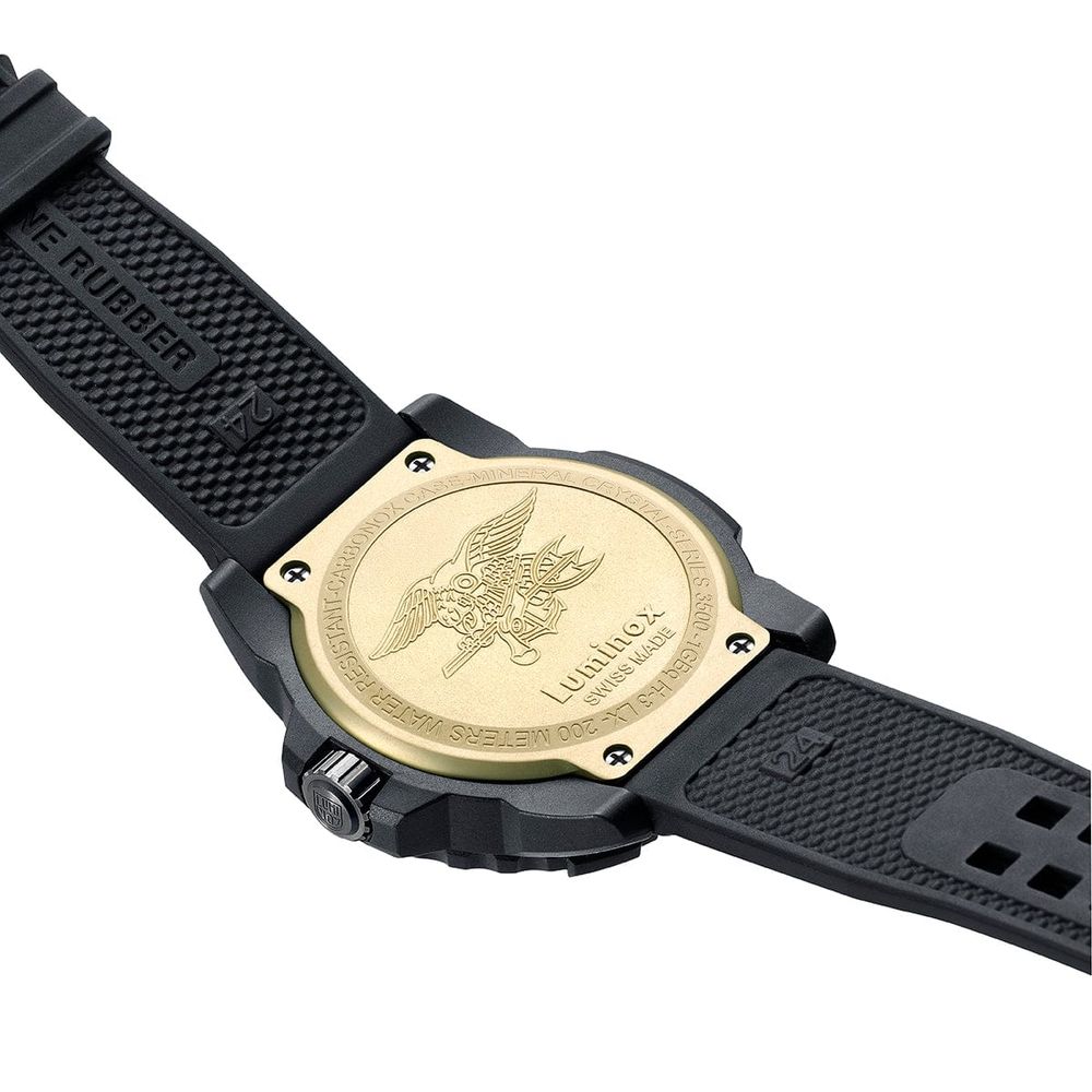 Black Rubber Sport Watch, Luminox Herrenuhr