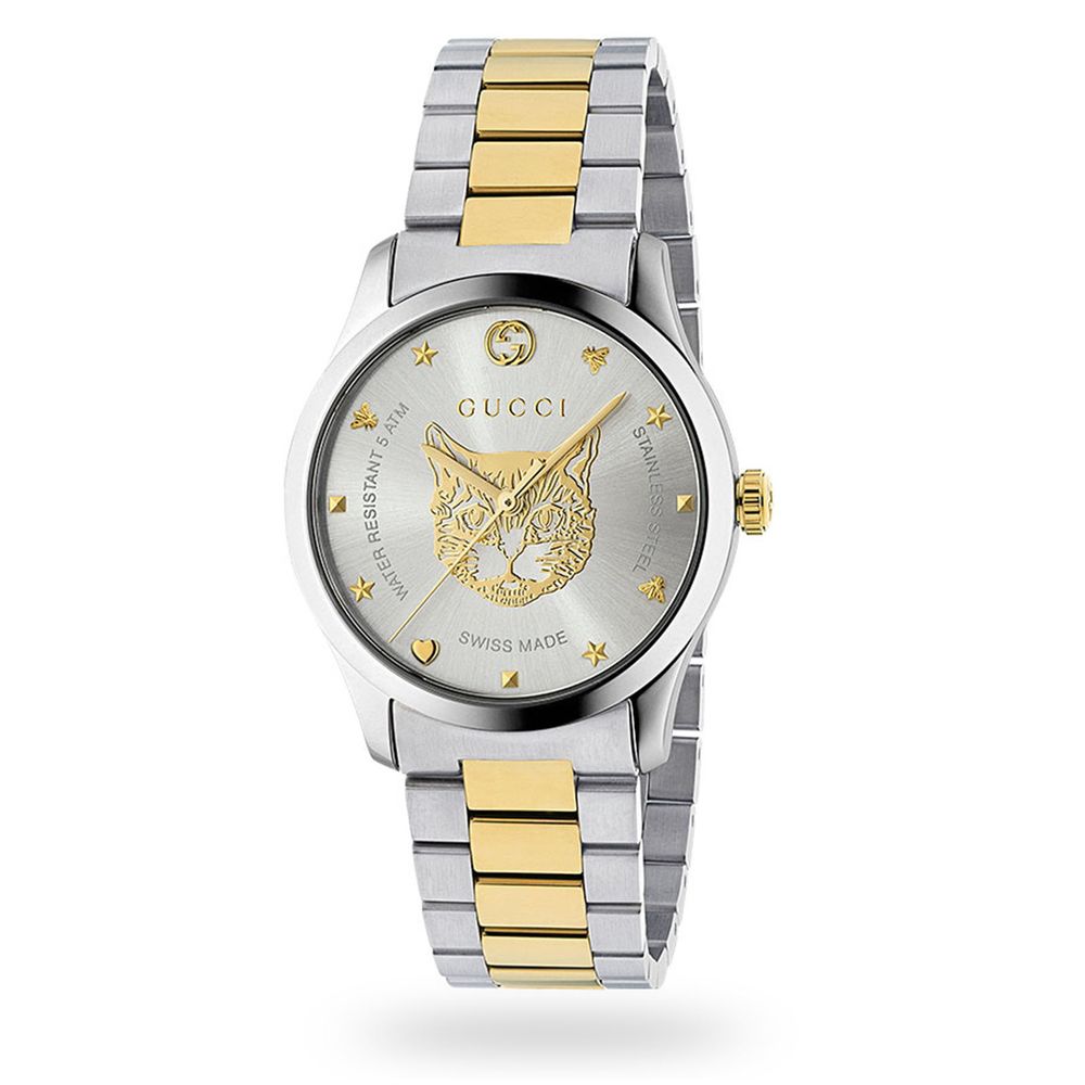 Silver Stainless Steel Dress Watch, Damenuhr Gucci