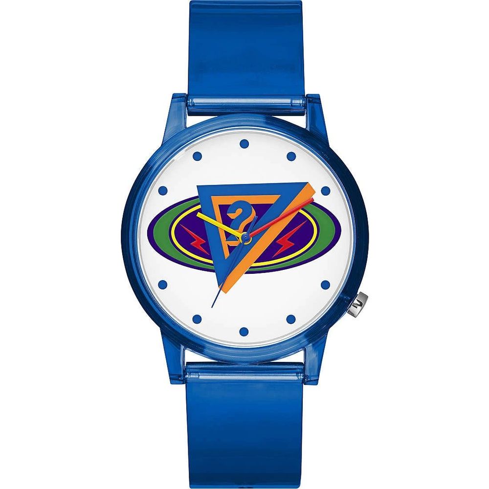 Blue Resin Dress Watch, Guess Herrenuhr