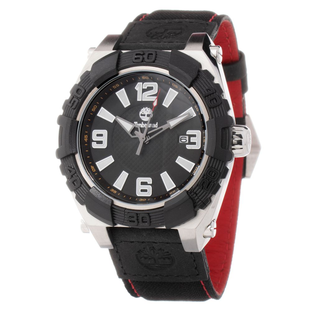 Black Leather Sport Watch, Timberland Herrenuhr