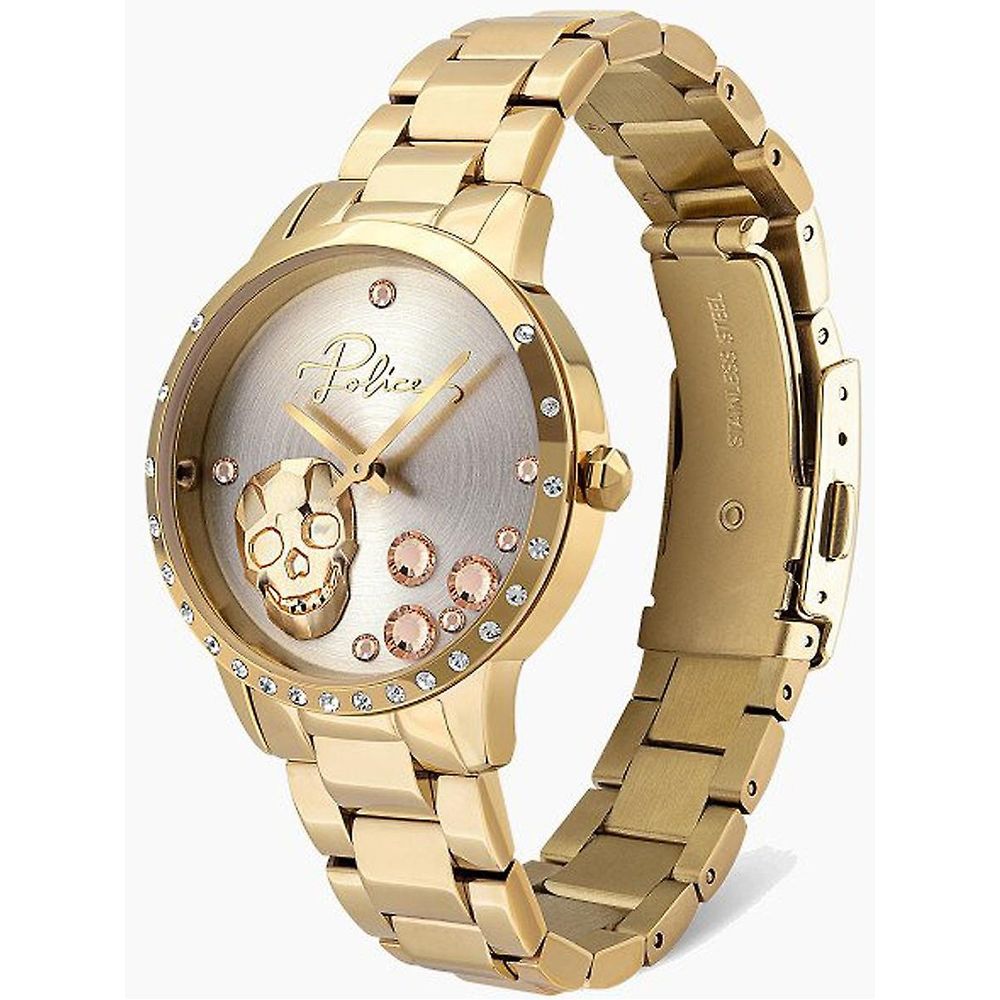 Gold Stainless Steel Dress Watch, Police Damenuhr