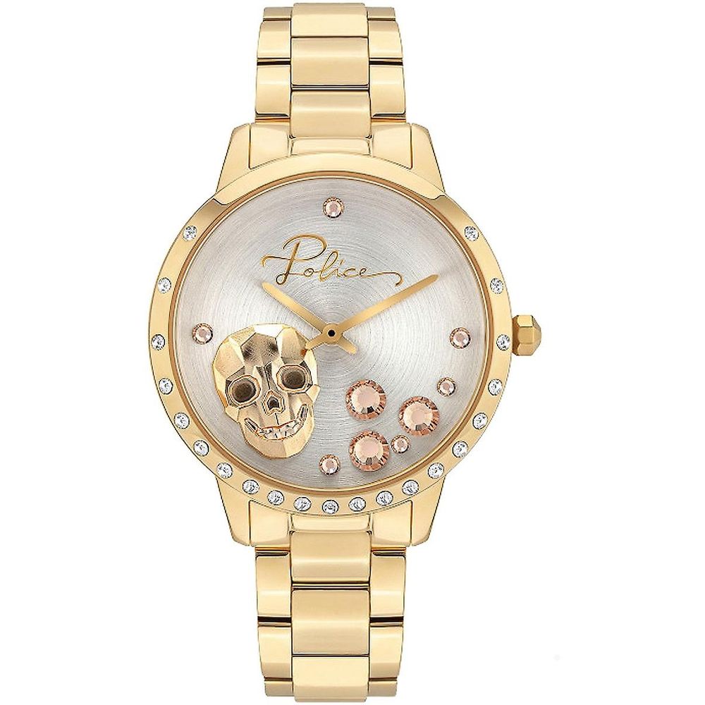 Gold Stainless Steel Dress Watch, Police Damenuhr