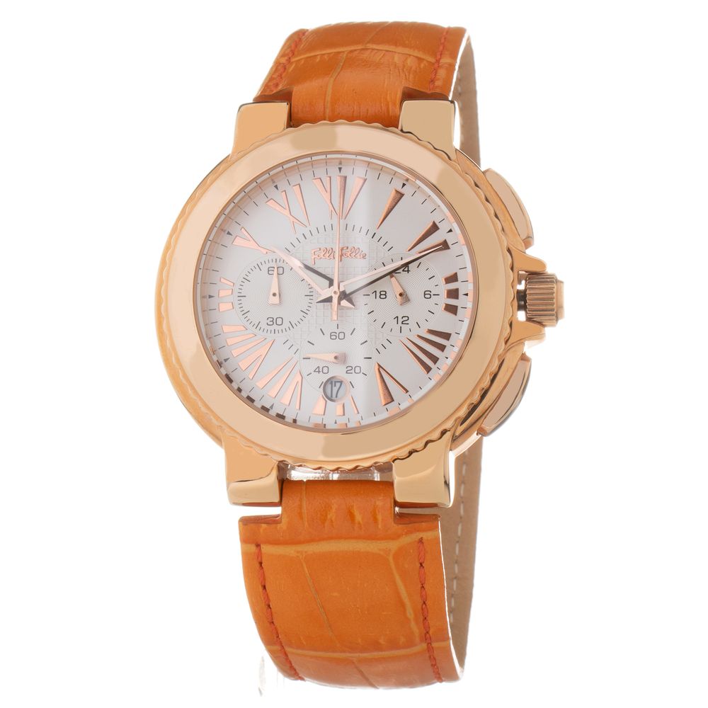 Orange Leather Dress Watch, Folli Folli Damenuhr