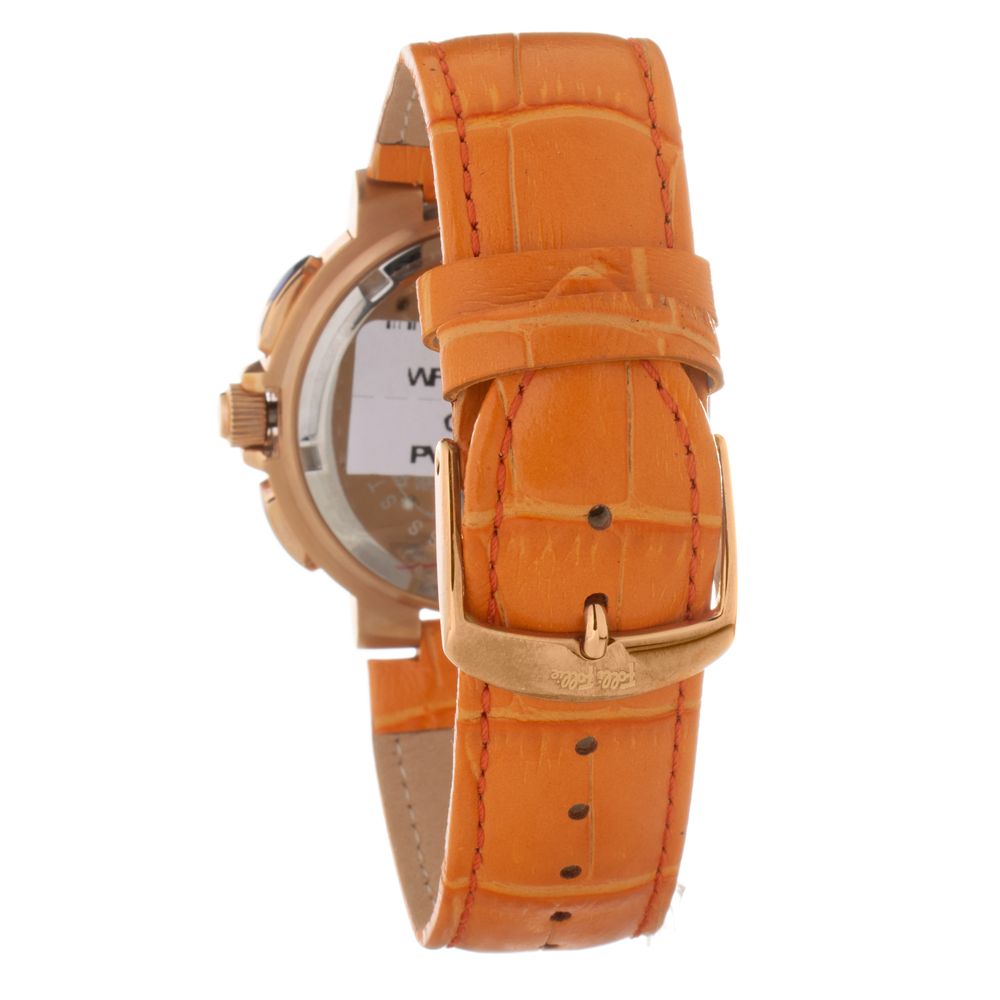 Orange Leather Dress Watch, Folli Folli Damenuhr