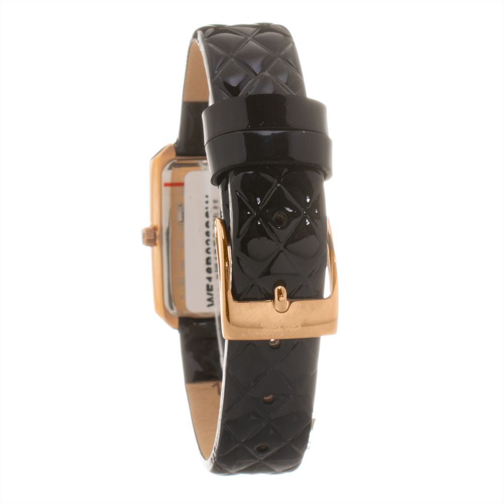 Black Leather Dress Watch, Folli Folli Damenuhr