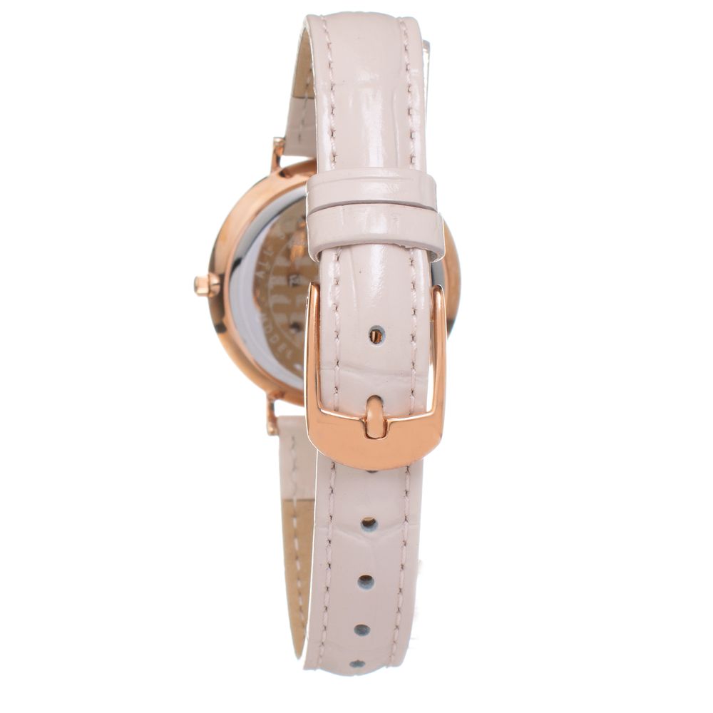 Beige Leather Dress Watch, Folli Folli Damenuhr