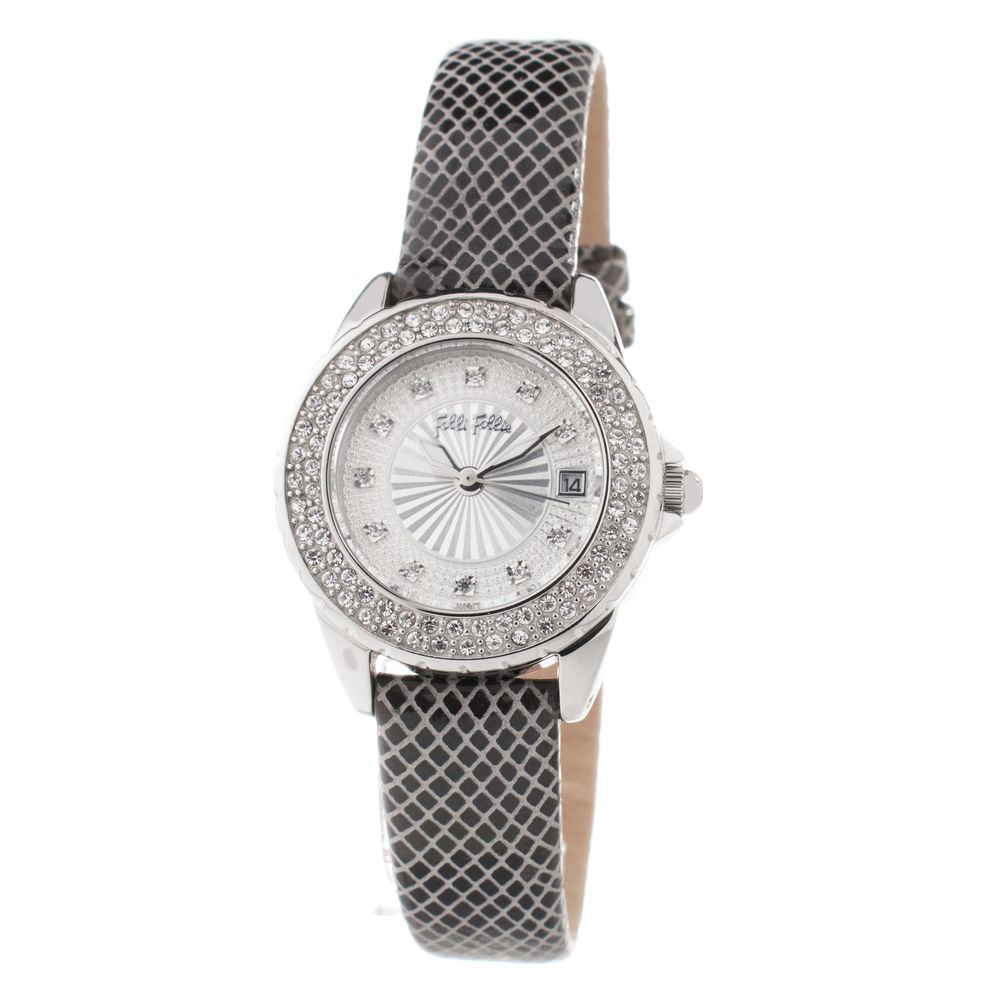 Gray Leather Dress Watch, Folli Folli Damenuhr
