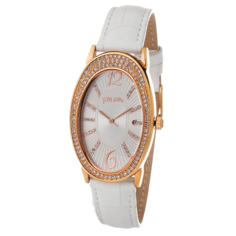 White Leather Dress Watch, Folli Follie Damenuhr