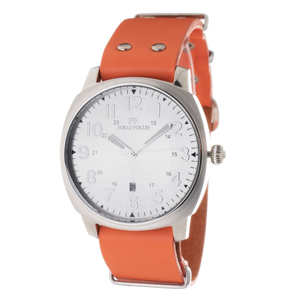 Orange Leather Dress Watch, Folli Folli Damenuhr