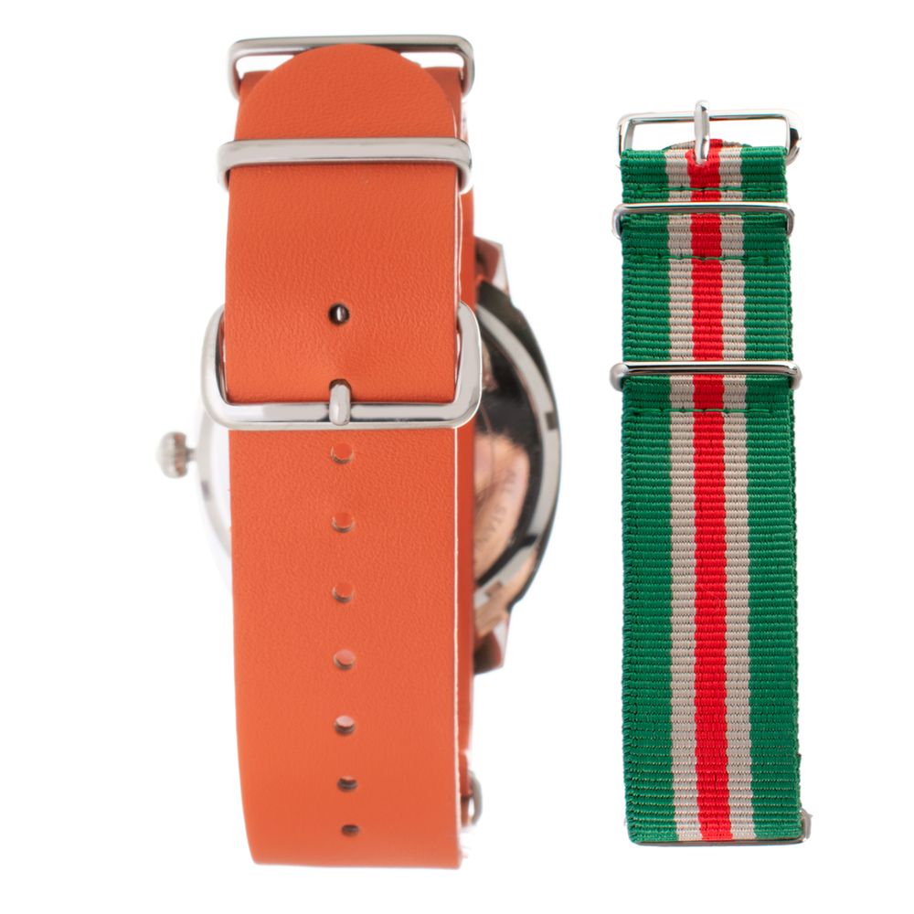 Orange Leather Dress Watch, Folli Folli Damenuhr