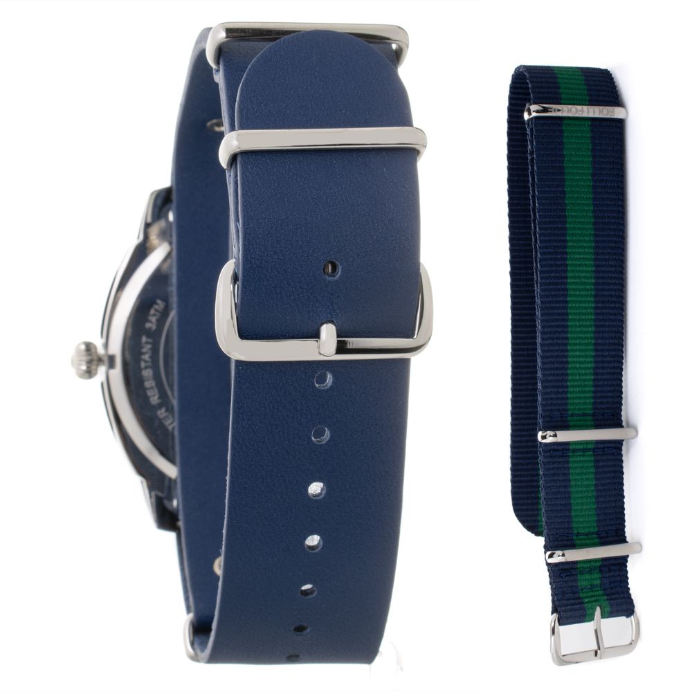 Blue Leather Dress Watch, Folli Folli Damenuhr